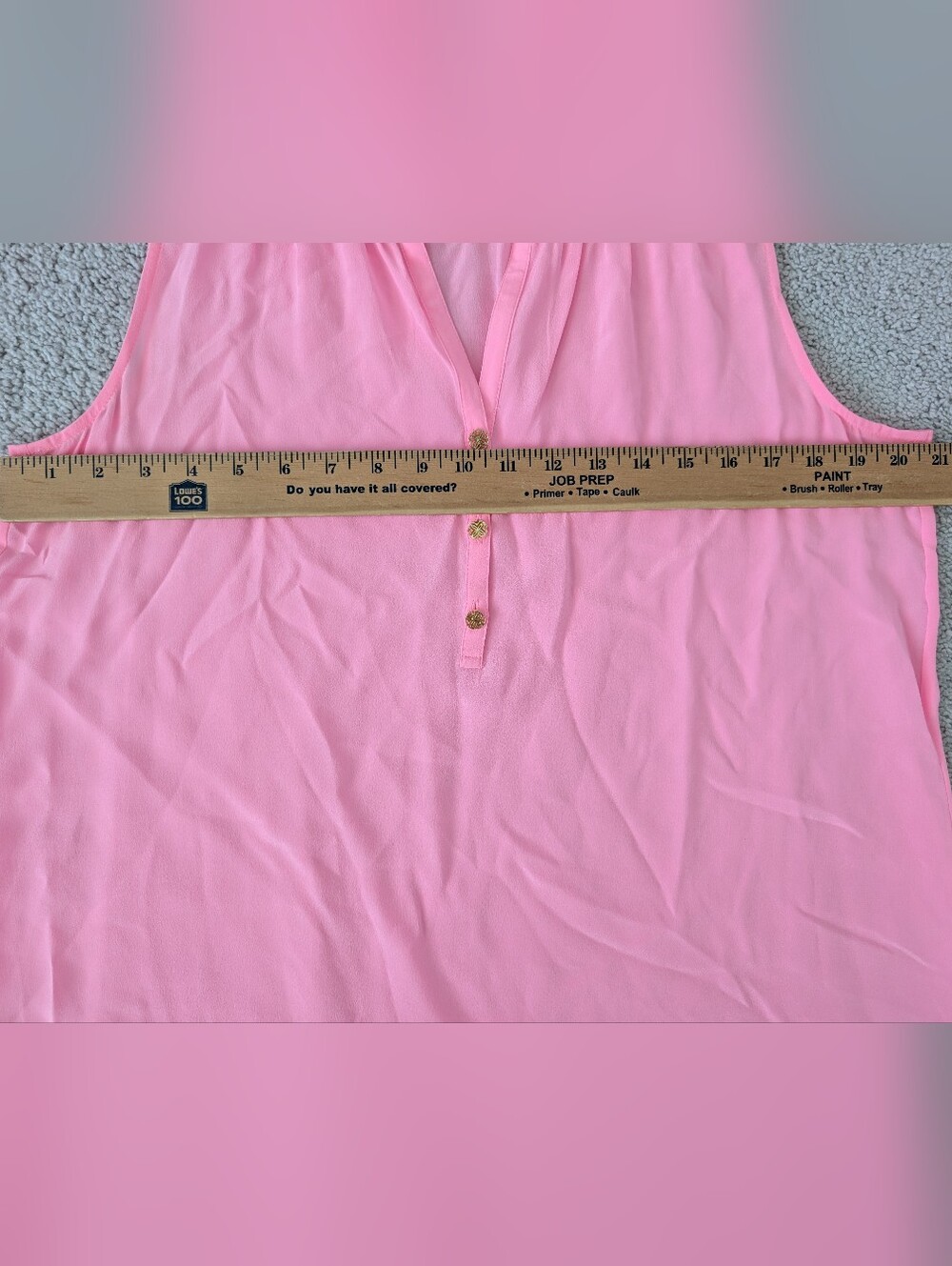 Lilly Pulitzer Sleeveless Elsa Top in Rousseau Pink Women's Size Large Silk - Picture 8 of 9
